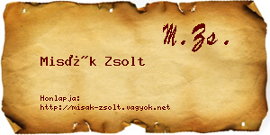 Misák Zsolt névjegykártya